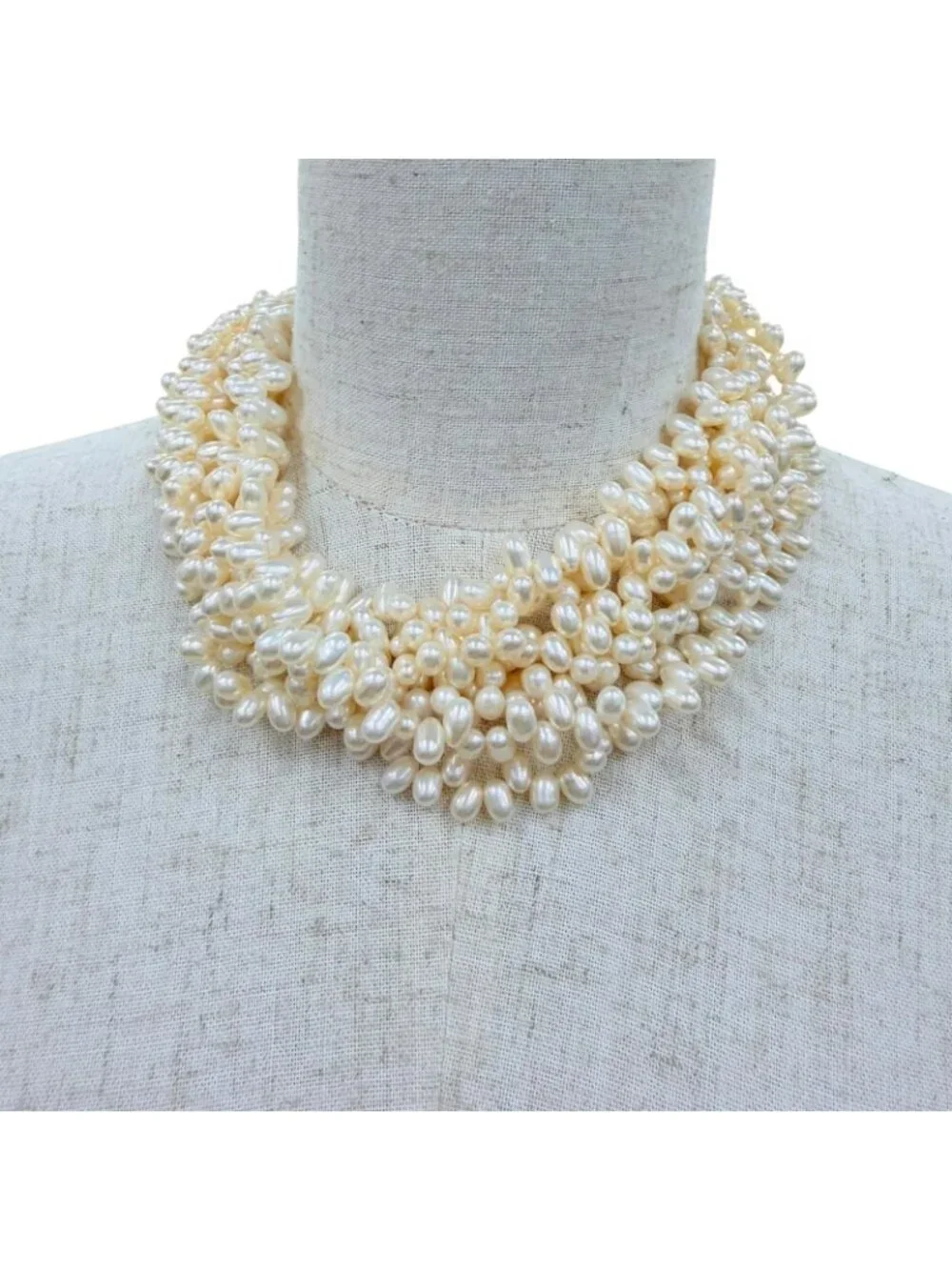 Tiffany & Co Paloma Picasso Torsade Pearl Necklace Fresh Waterpearl 925 White